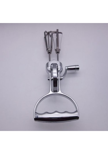 Paslanmaz Çelik Manuel Yumurta Çırpıcı Mikser Çift Kafa El Döner Çırpma Blender Ergonomik Sap Temizlemesi Kolay Mağaza Çok Yönlü Mutfak Aleti Gümüş