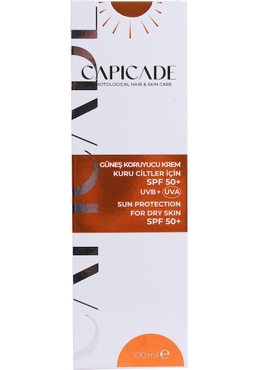 Capicade Kuru Ciltler İçin Güneş Kremi SPF50+ 100 ML