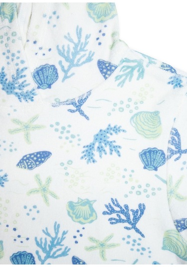 ORGANİK HAVLU KUMAŞ KAPÜŞONLU KOLSUZ KIZ ÇOCUK TSHİRT Ekru