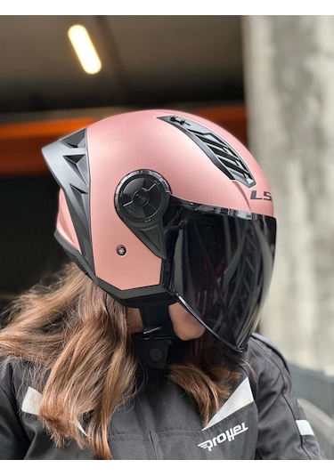 Ls2 Aırflow 2 Rose Gold Kask Siyah Vizör Spoiler Rose Gold