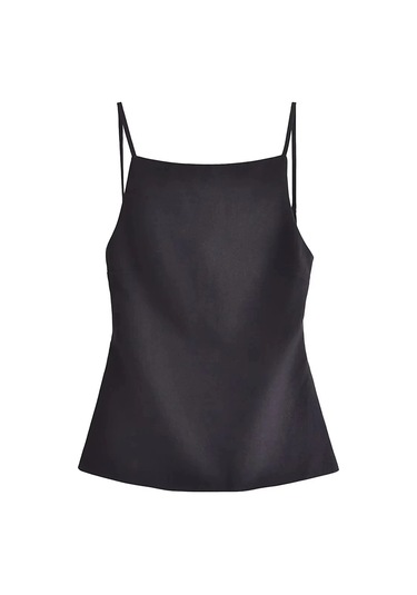 Traf Kolsuz Kadın Tank Üst Siyah Seksi Backless Parti Kısa Sapan Topsblackkumaş Black