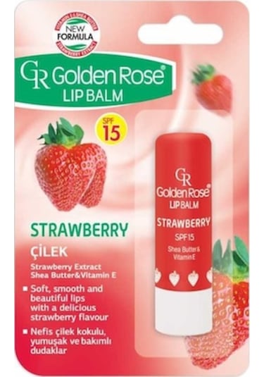 Golden Rose Lip Balm SPF15 Çilekli Dudak Koruyucu