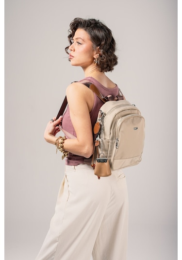 Ççs Kadın Sırt Çantası Ccs18023 Bej Bej