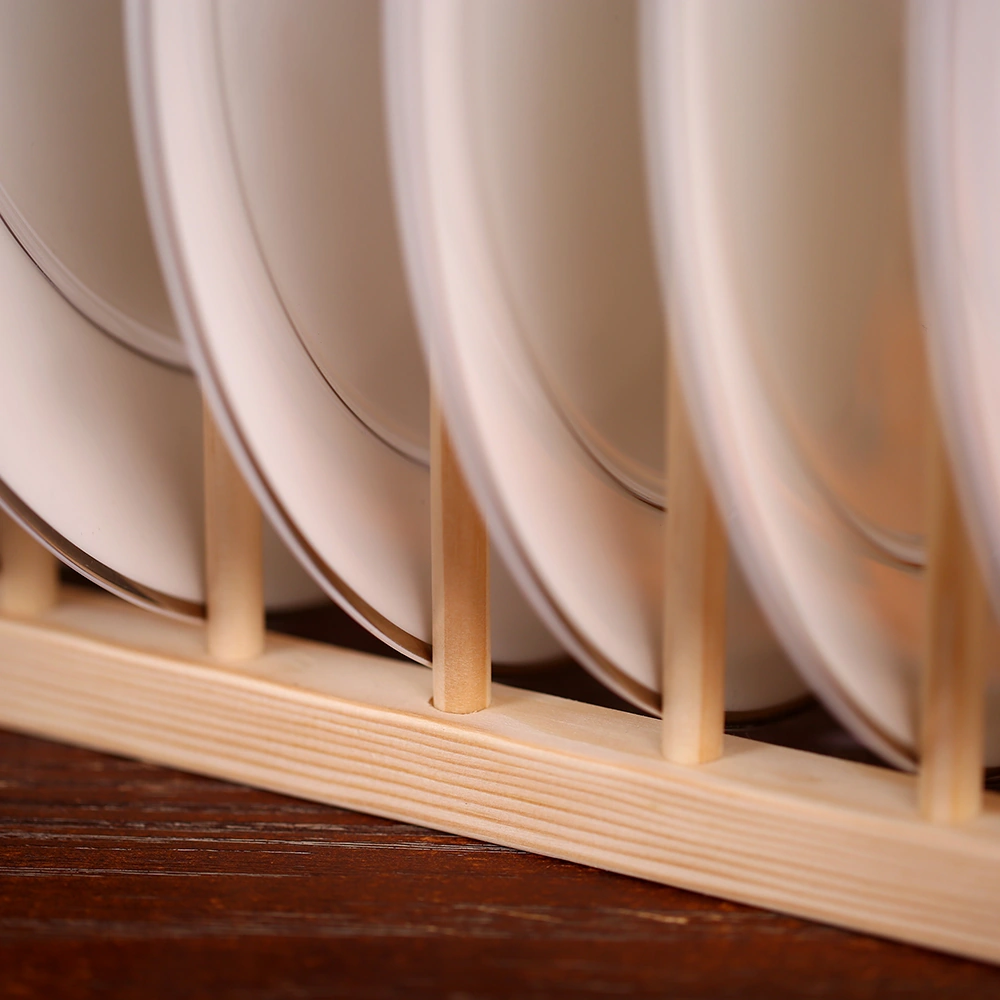 Hombey Ahşap Depolama Rafı, Mutfak Tabak/kaşık Kurutma, Kitap/cd Düzenleyici, 7 Bölmeli, 8 Çubuk, A007 Bej Çok Renkli