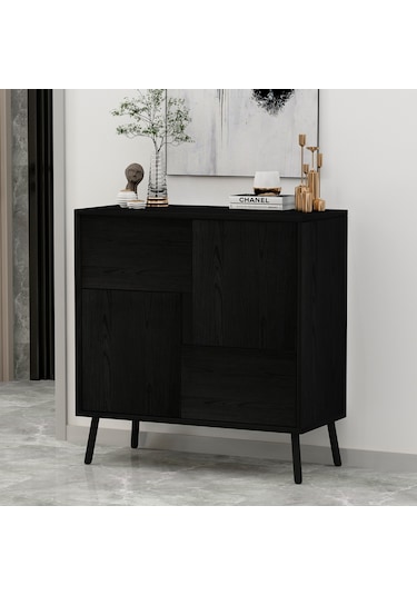 Darien Ç001 Çok Amaçlı Dolap Ahşap Siyah