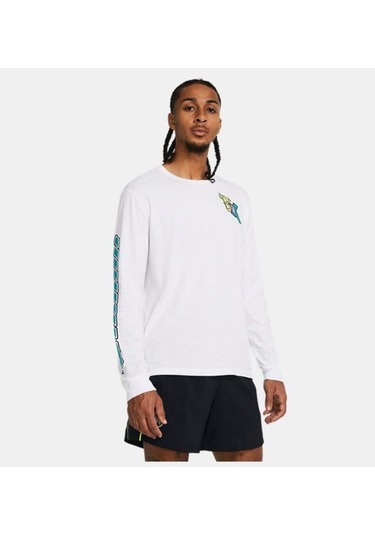 Erkek Ua Launch Uzun Kollu 1384195-100 Beyaz