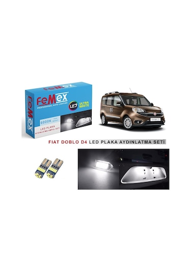 Fiat Doblo D4 Led Plaka Aydınlatma Ampul Seti Femex Parlak Beyaz