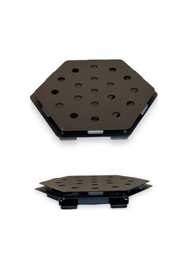 Altıgen Ateş Çukuru, Tam Katlanır Pratik Şömine - Çantalı Siyah