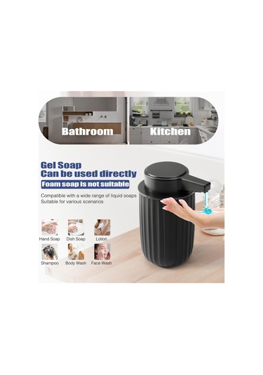 Xiaaokeji Mutfak İçin Otomatik Sabunluk Sıvısı: 9 Oz Siyah