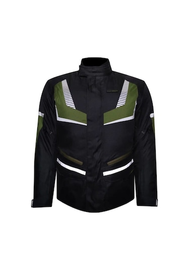 Motosiklet Montu Maxdura Kumaş 4 Mevsim Uzun Model Motor Montu Yeşil