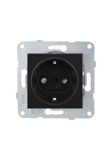 Viko Artline Novella-Trenda Siyah Çocuk Korumalı Çerçevesiz Topraklı Priz