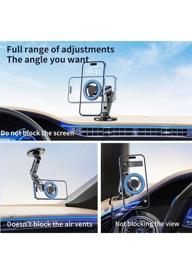 Tongxida Cbtx C13 Montaj Parçası, Magsafe Uyumlu Araç Telefon Tutucu - Gümüş Gümüş