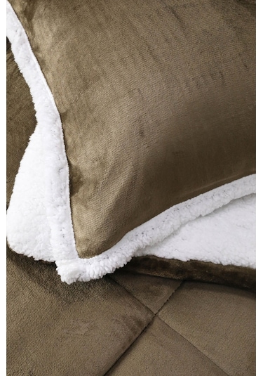 Comforter Tek Kişilik Battaniye Seti - Haki