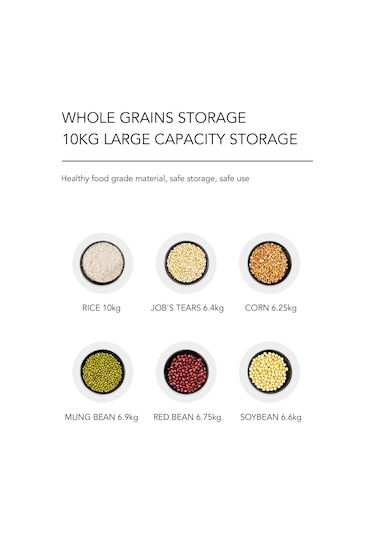 Natudeco Pirinç Dağıtıcı Sızdırmaz Pirinç Saklama Kabı Böcek