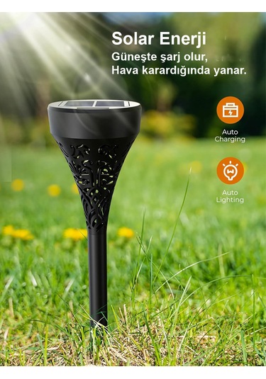Greentech Güneş Enerjili Bahçe / Çim Aydınlatma 6 Adet / Gt-sl17n Sarı