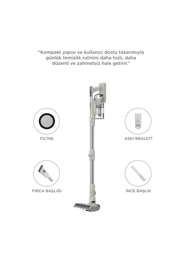 Torima CSVC-100 300 W Kablosuz Katlanabilir Hafif Uv Işıklı Dikey Şarjlı Süpürge