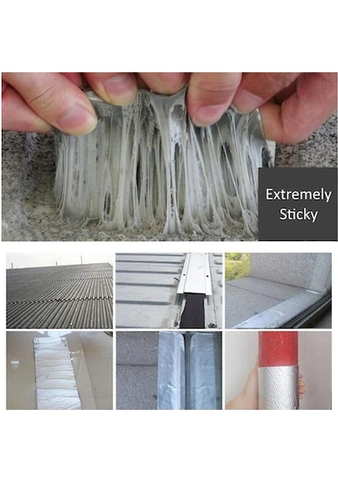 Yeni Güçlü Su Geçirmez Bant Yüksek Sıcaklık Dayanımı Alüminyum Folyo Kalınlaşmak Butil Havuzu Çatı Çatlak Alüminyum Bant 56598185