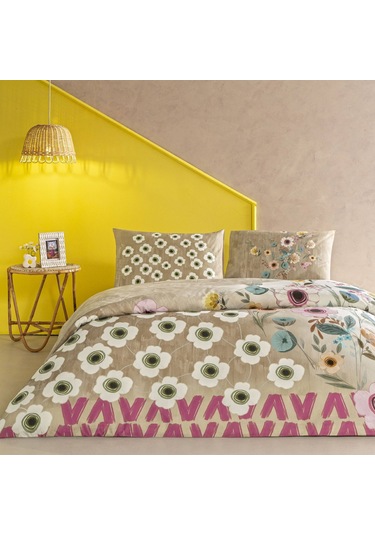 Taç Blyss Ranforce Çift Kişilik Nevresim Takımı Bej 000000001000051123 Bej