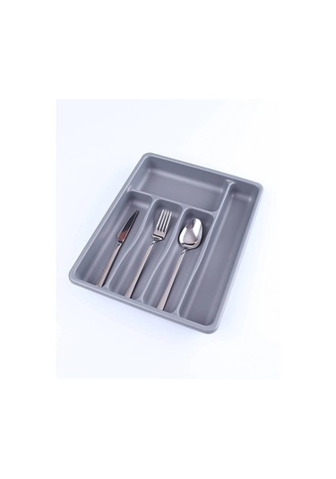 Gri - 5 Bölmeli Çekmece İçi Kaşıklık 36x29x5cm 5365 Çok Renkli