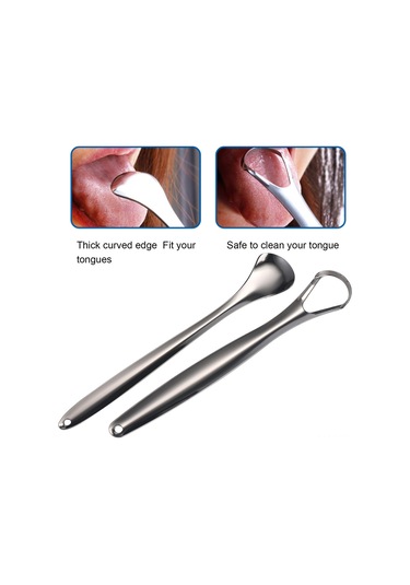 Samdoo 2 Adet Paslanmaz Çelik Dil Tarayıcı - Derin Temizleme, Ağız Kokusu Giderici, Ergonomik Tasarım, Taşınabilir Kutu