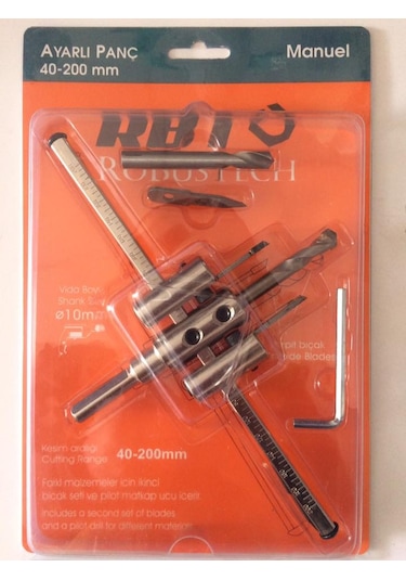 Rbt 40x200 Ayarlı Panç Seti Karpit Bıçaklı Mermer Alçıpan Panç