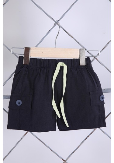 Babyhola 3'lü Tişört Keten Şort Şapka Erkek Bebek Çocuk Bayramlık Alt Üst Takım Elbise 02111 001