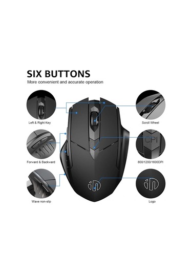 /ea/kablosuz Fare, 2.4g Şarj Edilebilir Kablosuz Ergonomik Optik Fare