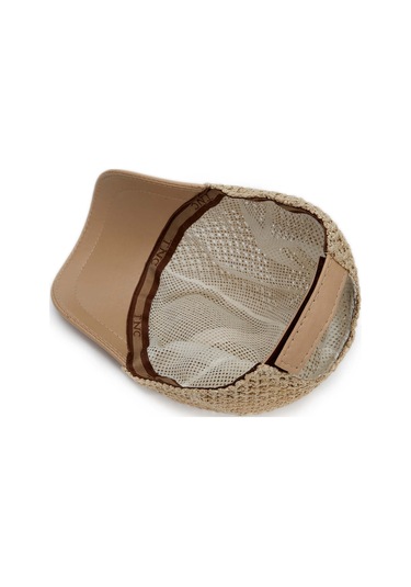 Tamer Tanca Erkek Deri Hasır Bej Hasır Şapka 524 1093 Ith Sapka Y23 Bej Hsr/dr Bej