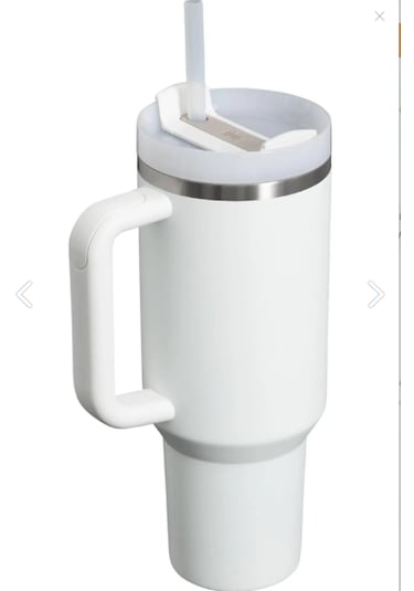 Stanley Quencher Pipetli Termos Bardak 1.18 Lt, Buz Beyazı