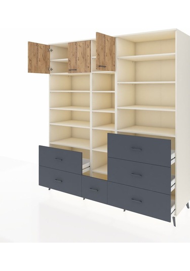 Kronos Dolap 17 Raflı 6 Çekmeceli 3 Kapaklı 220x59x243 Aytaşı-çam/antrasit Atlas Çam/antrasıt Kronos Dolap 17 Raflı 6 Çekmeceli 3 Kapaklı 220x59x243 Aytaşı-çam/antrasit Atlas Çam/antrasıt