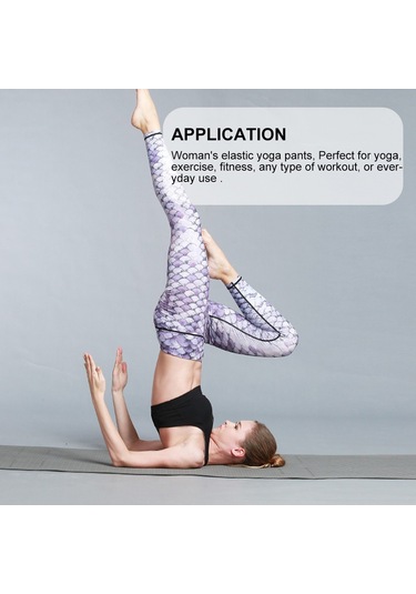 Paıyıge Yoga Pantolon Kadın Baskılı Balık Pulu Hk54