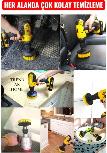 Matkap Ve Motorlu Tırpan Halı Yıkama Aparatı Halı Yıkama Fırças