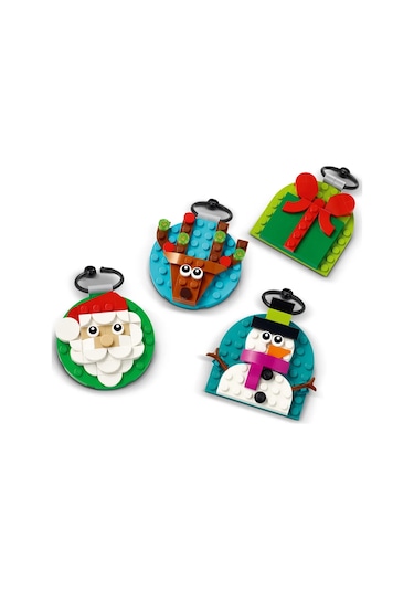 LEGO® Yılbaşı Süsü Koleksiyonu 40744 – 6 Yaş ve Üzeri İçin Kardan Adam, Ren Geyiği ve Noel Baba Yılbaşı Süsleri Yapım Seti (153 Parça)