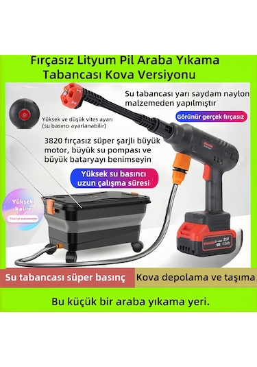 Okaoda XC3820PRO Kova Versiyonu Lityum Pil Fırçasız Motor Pestisit Yıkama Makinesi