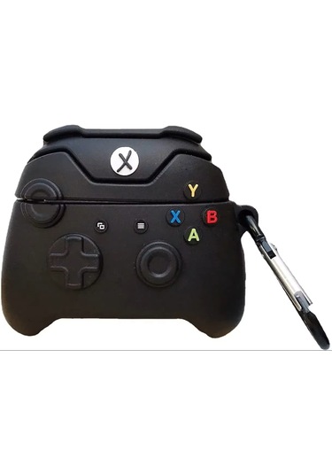 Apple Airpods Pro 3. Nesil 2025 Uyumlu Figürlü Silikon Kılıf Anahtarlıklı Kılıf Siyah