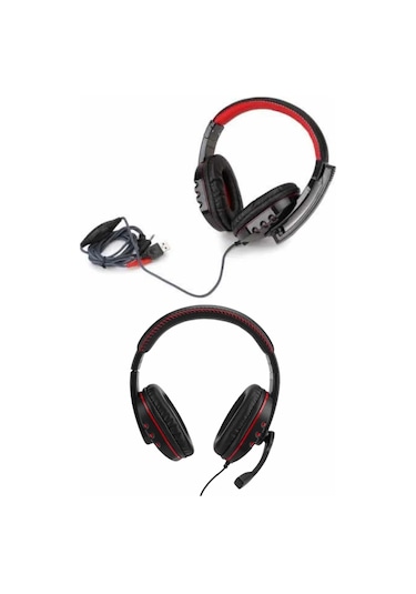Oyuncu Kulaklığı Kulak Üstü Kablolu Gaming Kulaklık Mikrofonlu Anc Özelliği