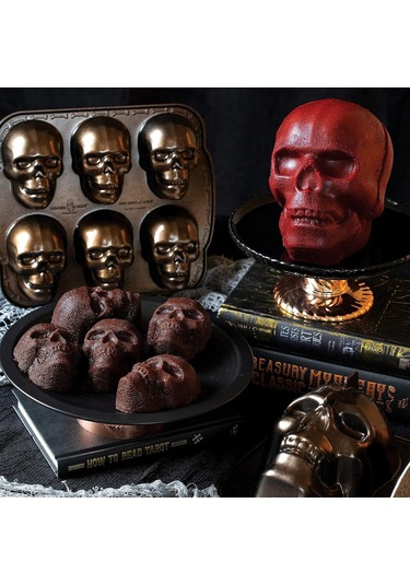 Hangfox Altın Kırmızı Kafa Şeklinde Fırın Kalıbı, Çikolata Ve Bisküvi Yapımı İçin Sıcak Dayanıklı, Lezzetli Pastalarınız İçin Mükemmel