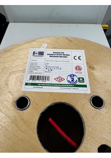 Hcs Cat 6 Halogen Free U/utp Lsoh 500m Makara 23awg Kırmızı