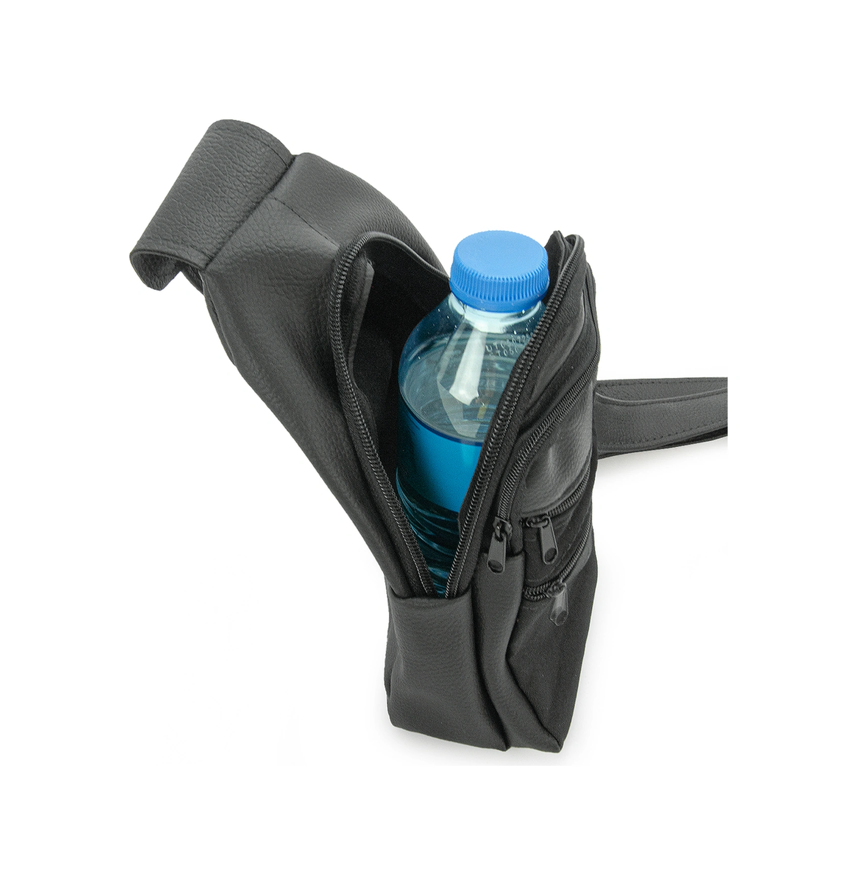 Hac Umre Siyah Bel Çantası - Çok Gözlü, Suya Dayanıklı Erkek Umre Çantası Siyah