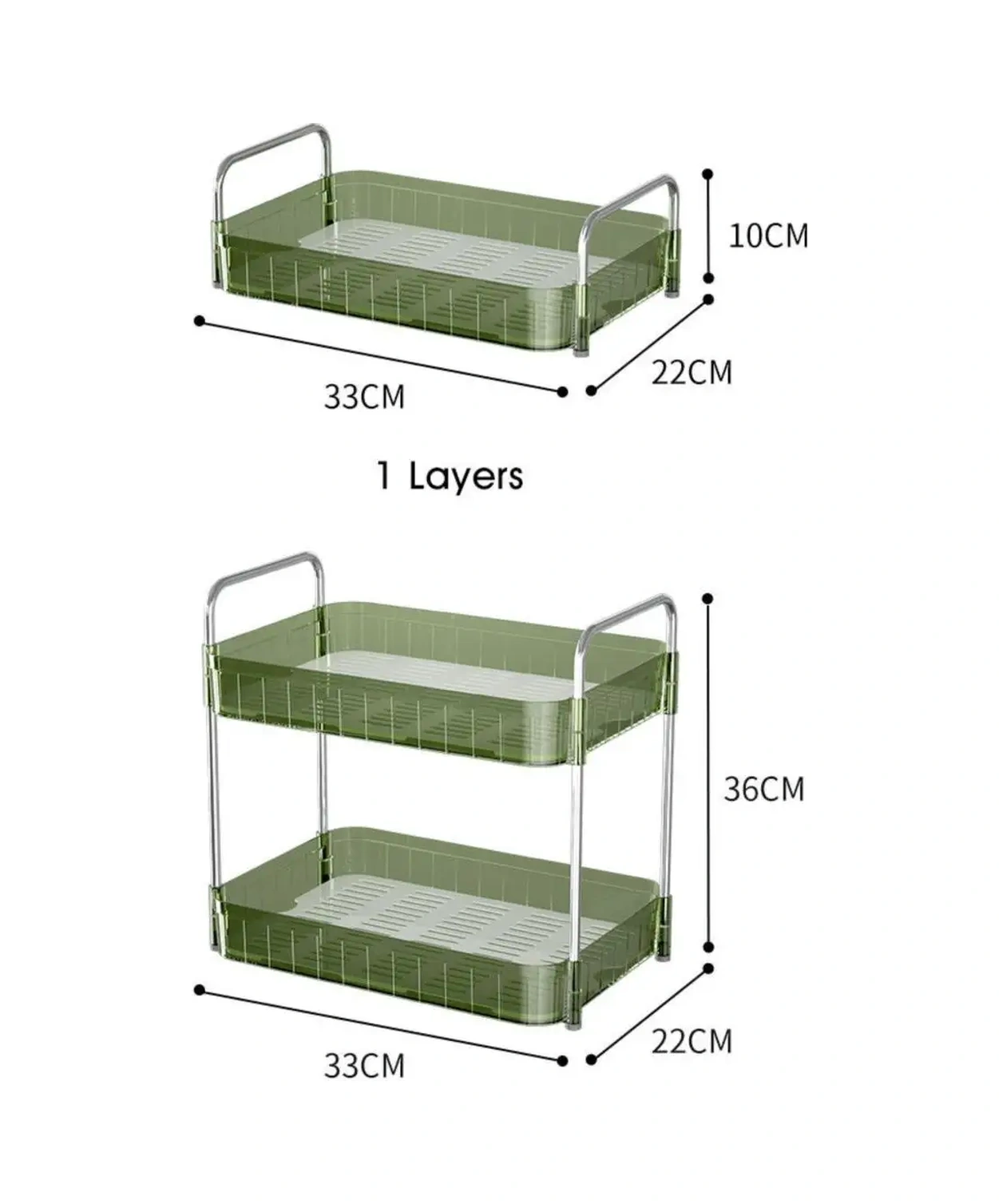 Domline Mutfak Ve Banyo İçin İki Katlı Masaüstü Raf 162046006 Beyaz