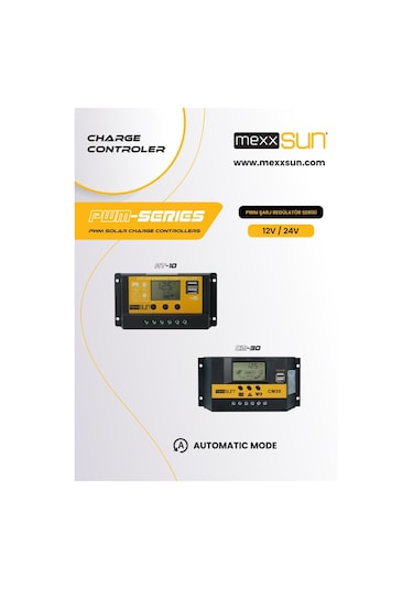 Mexxsun - İnges 30 Amper Pwm Şarj Kontrol Cihazı - 12/24 Volt - Şarj Kesici Regülatörü