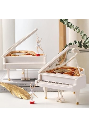 Yaratıcı Müzik Mücevher Kutusu Süs Hafif Masaüstü Dekorasyonu D