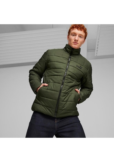 Puma Ess+ Padded Jacket Erkek Mont-27508-Yeşil