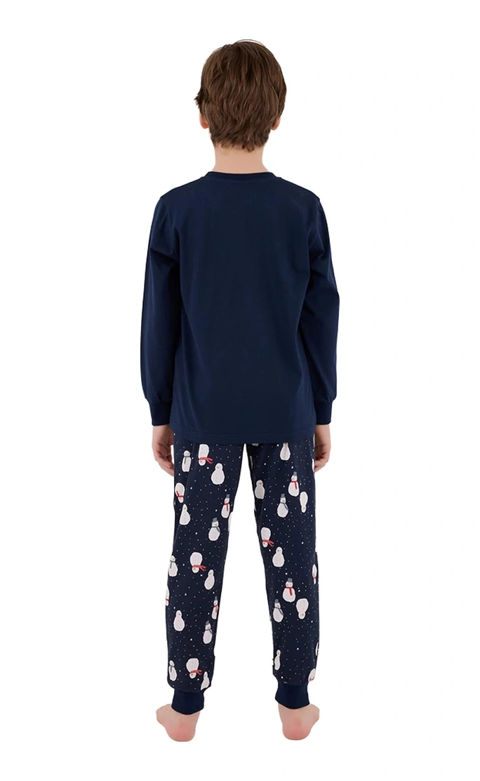 Rolypoly Rp3680-2 Erkek Çocuk Kışlık İkili Pijama Takım Lacivert