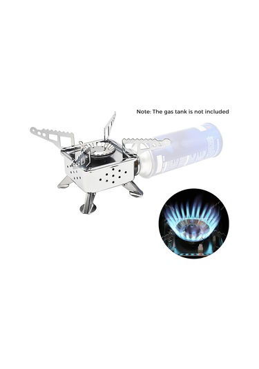 Ranyeek Katlanabilir Mini Gaz Sobası - Çelik Malzeme, 16x16x10cm Genişletilebilir, 530g Hafif, Depolama Çantasıyla Çok Renkli