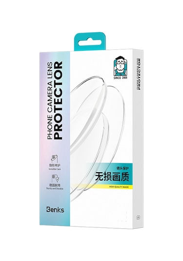 İphone 17 Uyumlu Benks Air Shild Anti Reflective Mat Kamera Full Lens Koruyucu Şeffaf