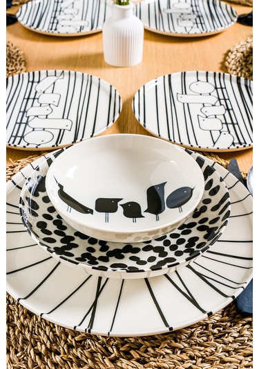 Nido Mounta 24 Parça 6 Kişilik Porselen Yemek Seti