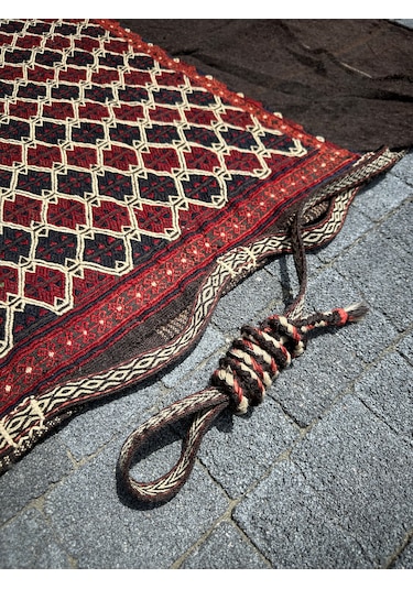 El Dokuma Yağcıbedir Antika Çuval Kök Boya Yün 75  x 120 CM