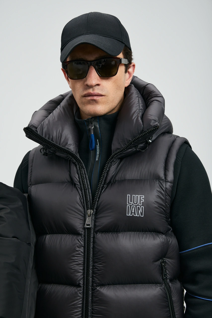 Lufian Moses Kaz Tüyü Erkek Yelek Siyah Siyah 112130030100100 Siyah