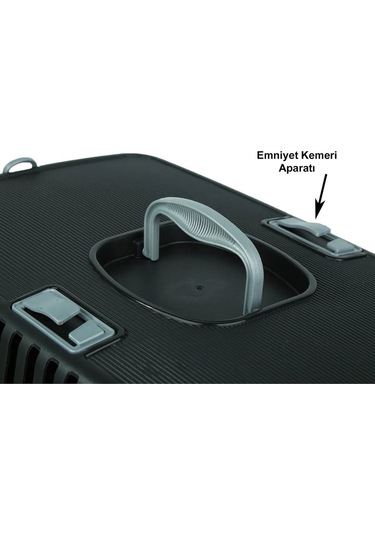 Pribor Kedi Köpek Evcil Hayvan Taşıma Çantası Box Orta Boy Çok Fonksiyonlu Siyah-gri